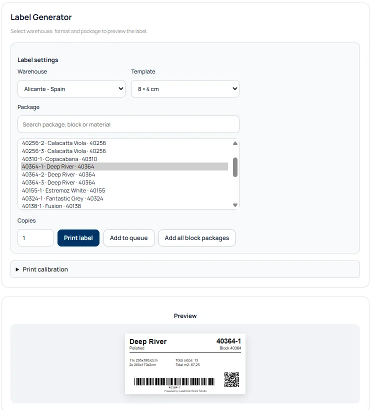 LeiaRock Label Generator
